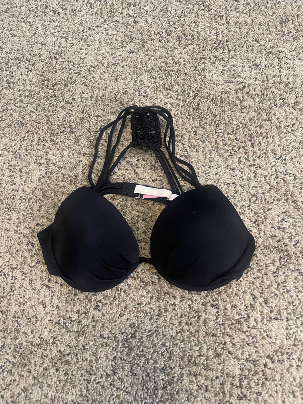 Victoria Secret Black Strappy Push-Up Bra